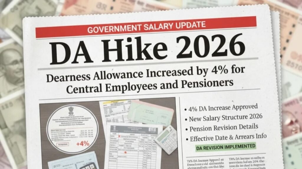 DA Hike 2026: Dearness Allowance Increased by 4% for Central Employees and Pensioners