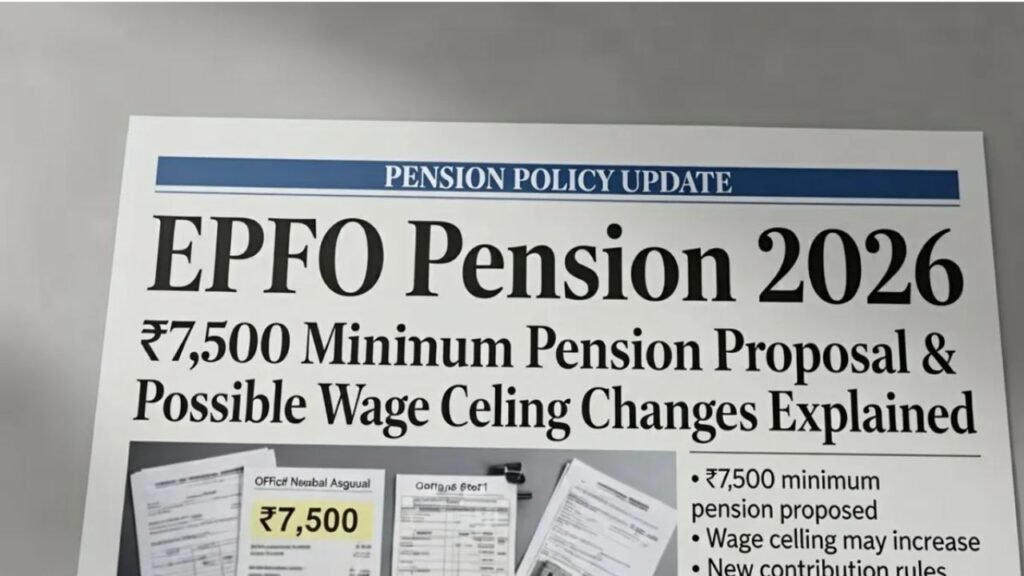 EPFO Pension Hike 2026: Minimum Pension Raised to ₹7,500, Wage Ceiling Increased