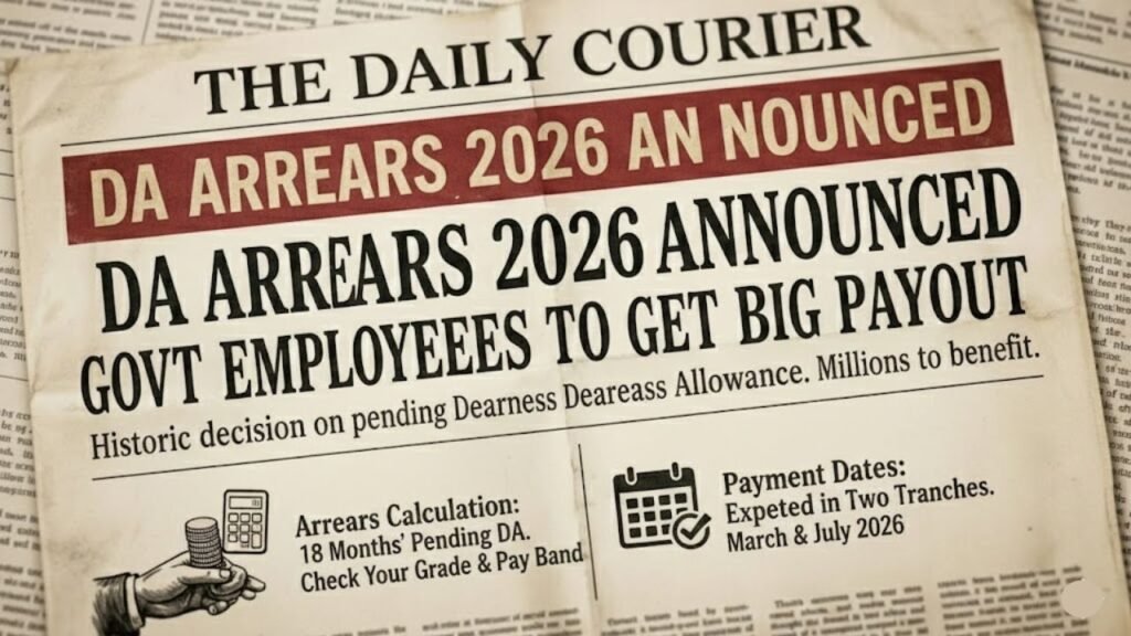 Breaking News: DA Arrears 2026 Payment Timeline Out for All Govt Employees